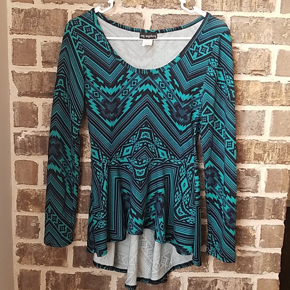 🎪❤Say Anything Aztec Design Top